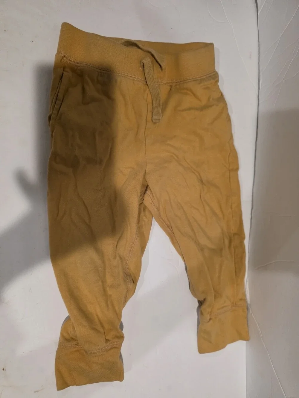 Gap Size 2 T Mustard Yellow Baby/Toddler Drawstring Joggers Gold